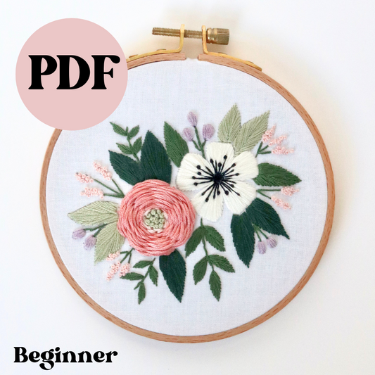 PDF 'Pop of Pastels' 5” Embroidery Pattern