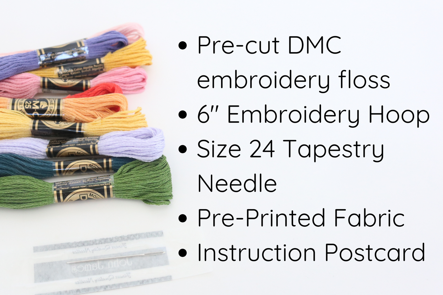 6" Flower Chart Embroidery Kit - Confident Beginner
