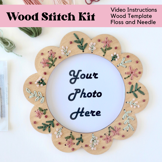 Picture Frame Wood Stitch Kit - Pre-Order