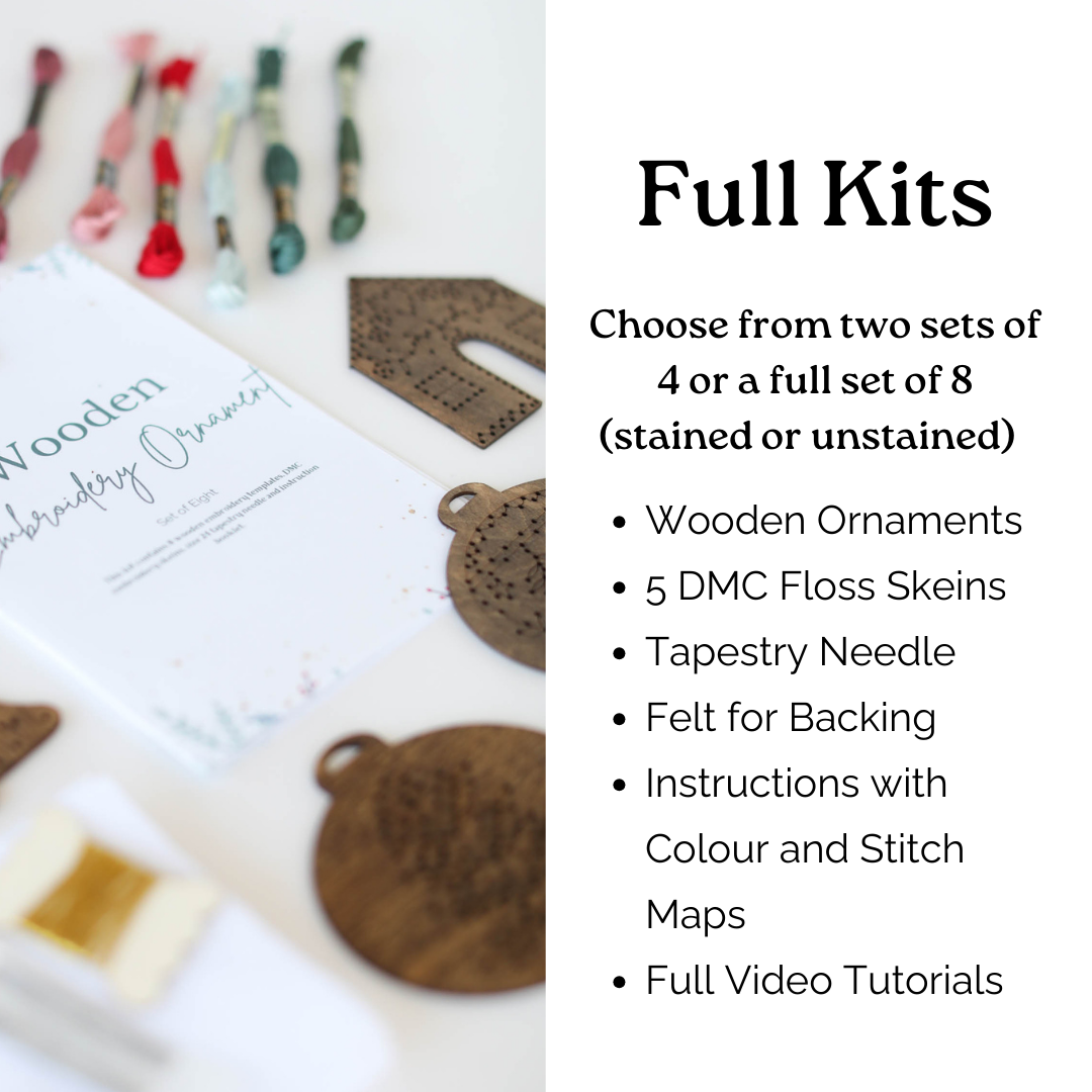 Wooden Embroidery Ornament Kit