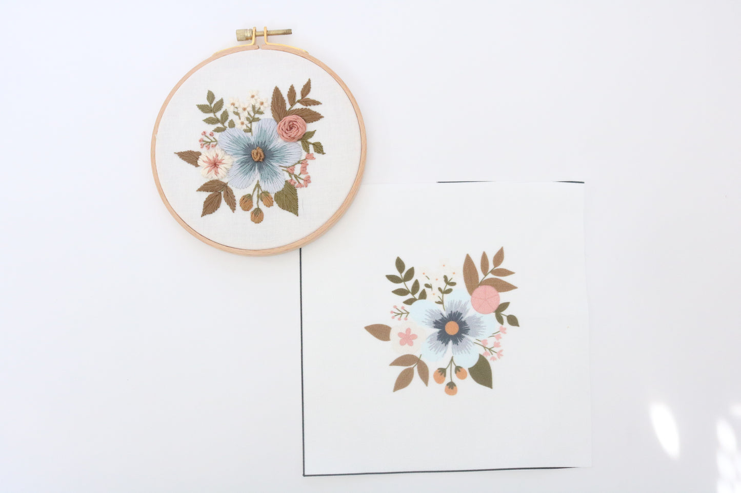 5" Periwinkle Dreams Hand Embroidery Kit - Intermediate