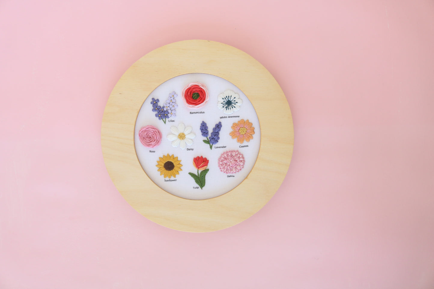 6" Flower Chart Embroidery Kit - Confident Beginner