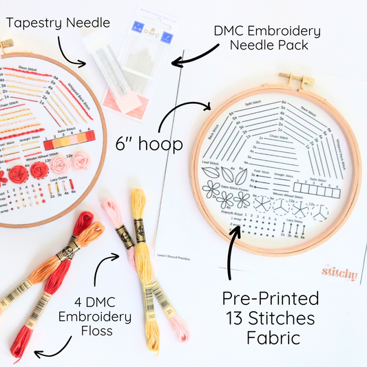 Learn to Embroider Strands Practice Sampler Kit - Level 1