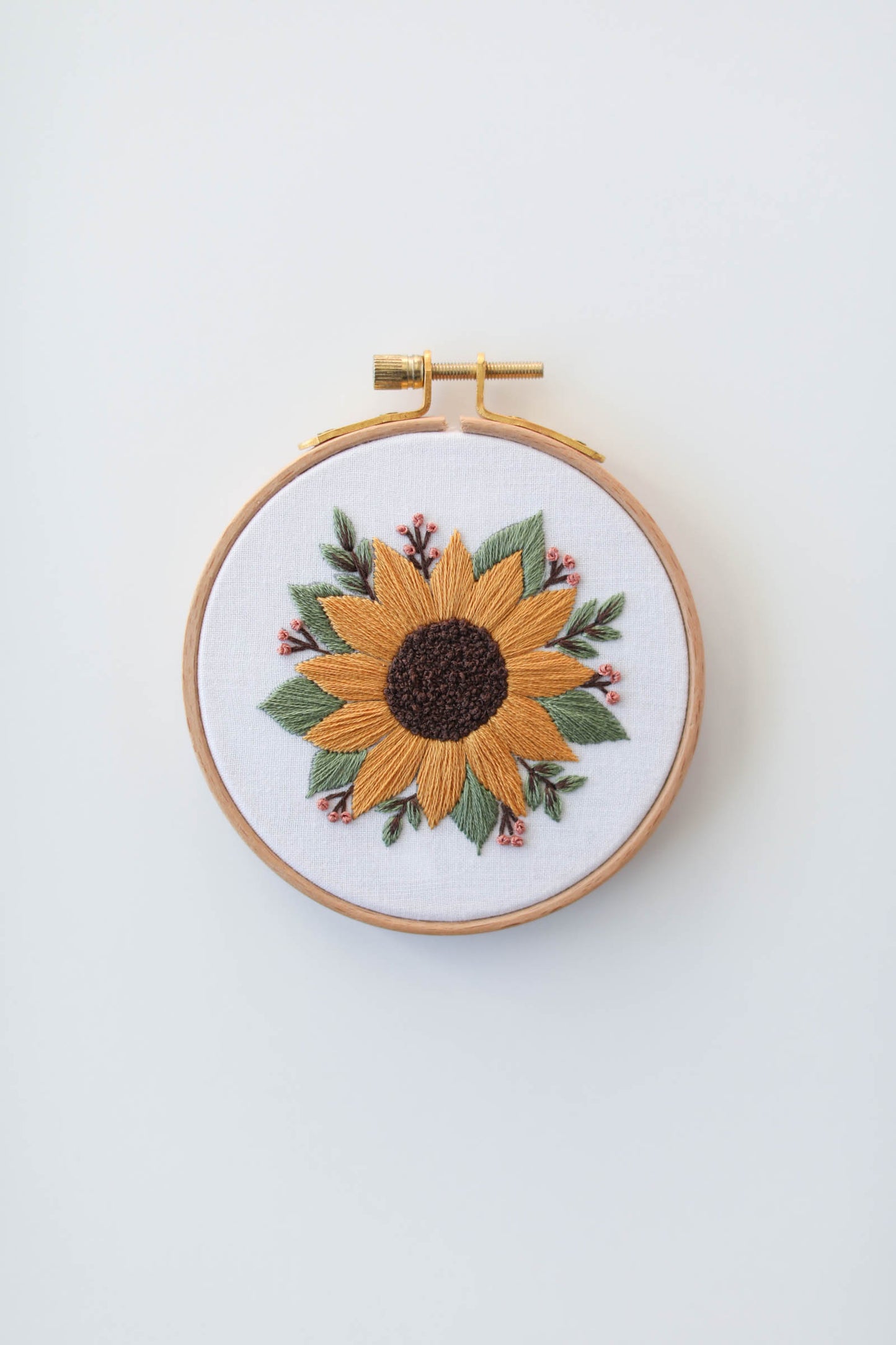4" Sunflower Embroidery Kit - Beginner