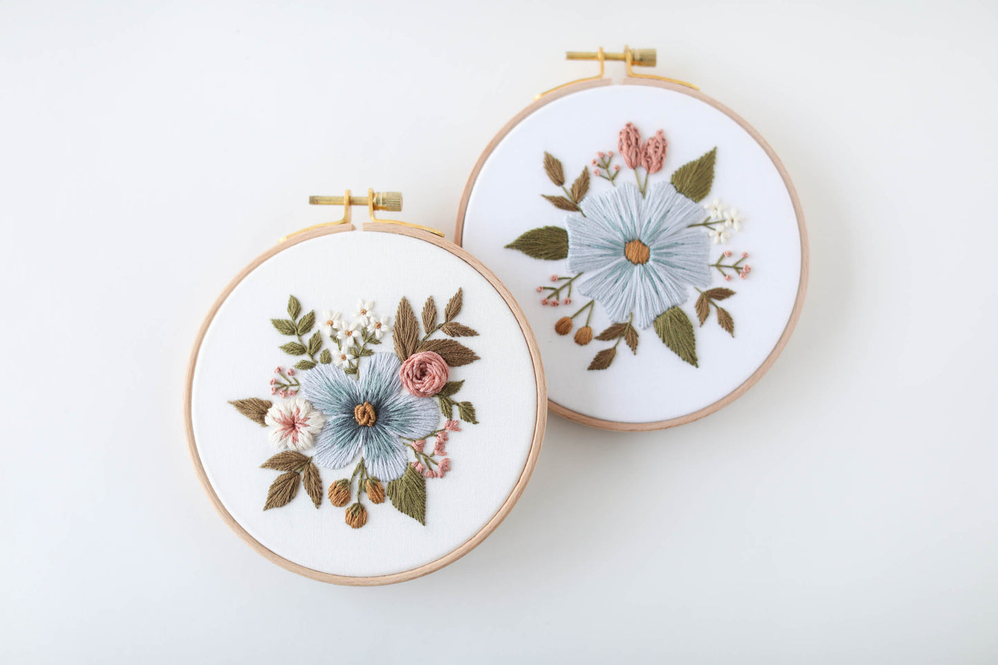 5" Periwinkle Bundle Embroidery Kit - Beginner and Intermediate