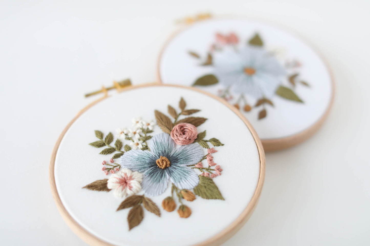 5" Periwinkle Bundle Embroidery Kit - Beginner and Intermediate