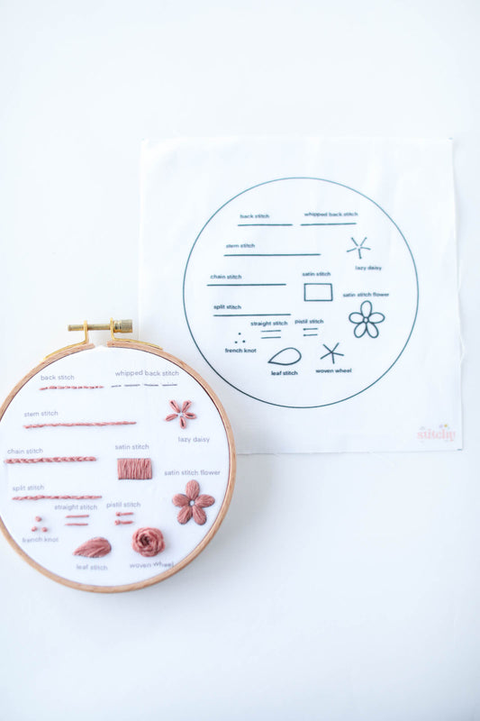 Stitch Sampler Level 1 - Fabric and Video Tutorial
