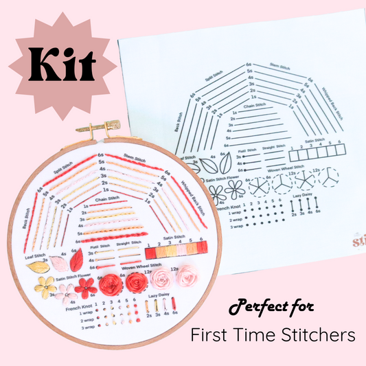 Learn to Embroider Strands Practice Sampler Kit - Level 1