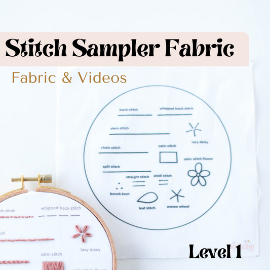Stitch Sampler Level 1 - Fabric and Video Tutorial