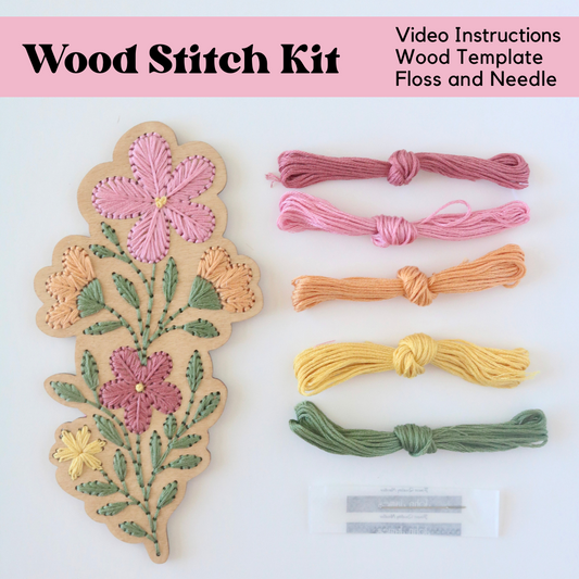 Wildflower Wood Stitch Kit - Pre-Order
