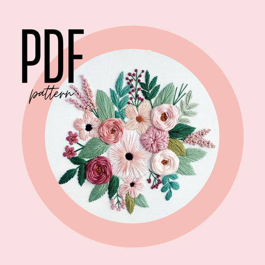 PDF 'In a Sea of Pink' Embroidery Pattern