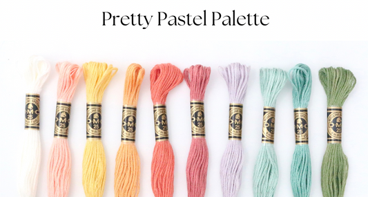 DMC Embroidery Floss Bundle - Pretty Pastels - 10 Skeins