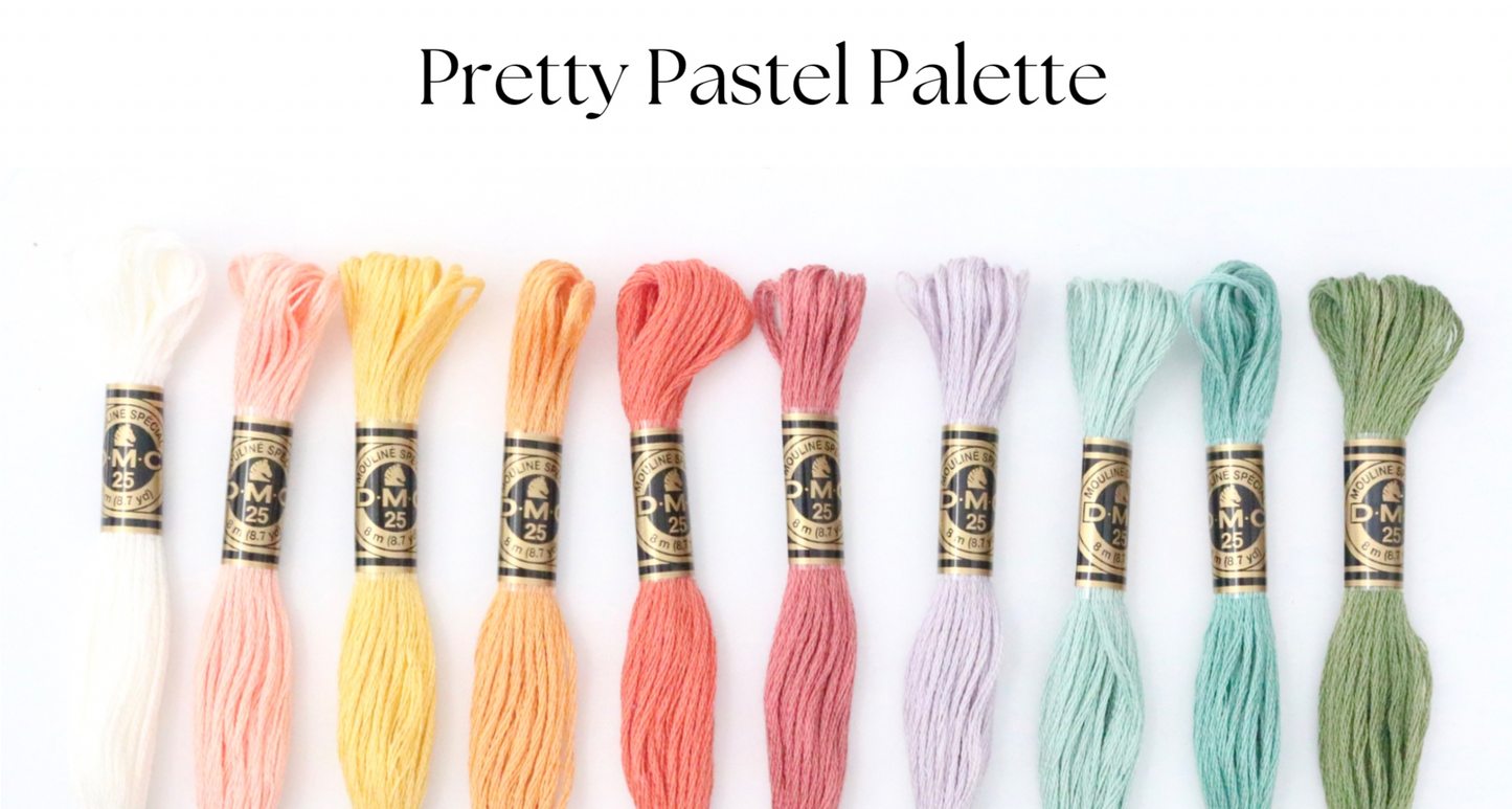 DMC Embroidery Floss Bundle - Pretty Pastels - 10 Skeins