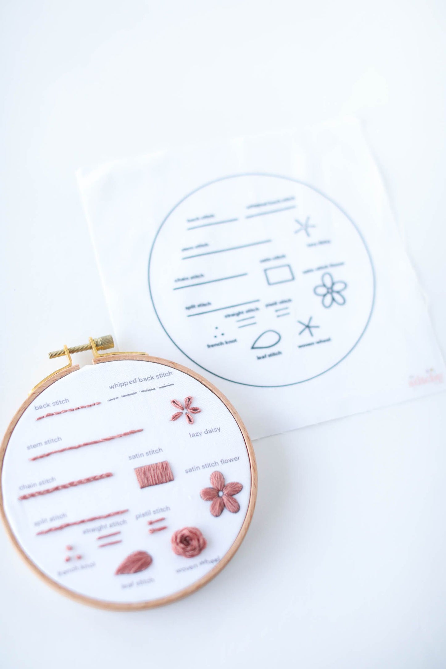 Learn to Embroider - LEVEL I - Stitch Sampler Beginner Embroidery Kit