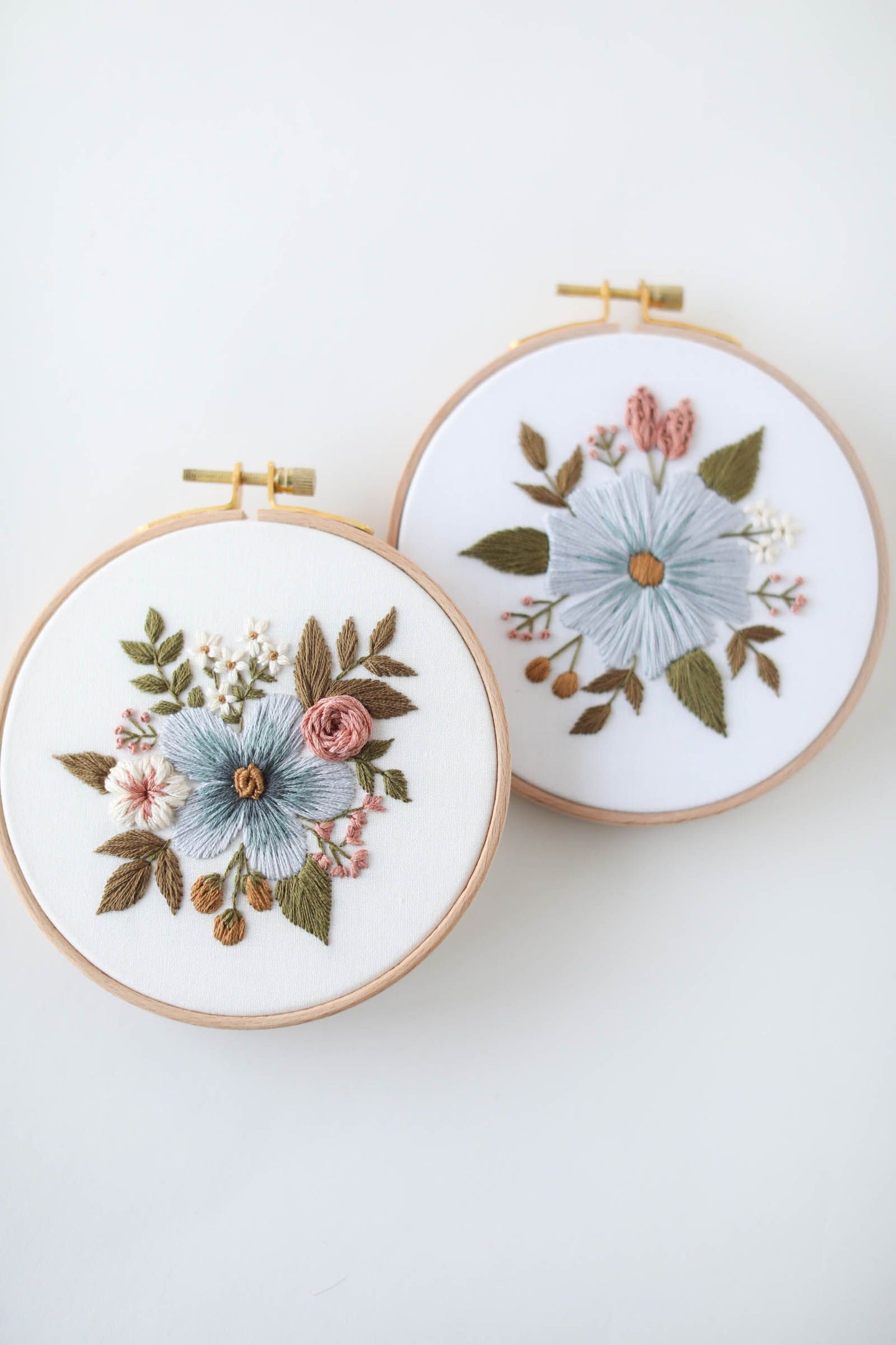 “Periwinkle Duo” Embroidery Kit - Beginner and Intermediate