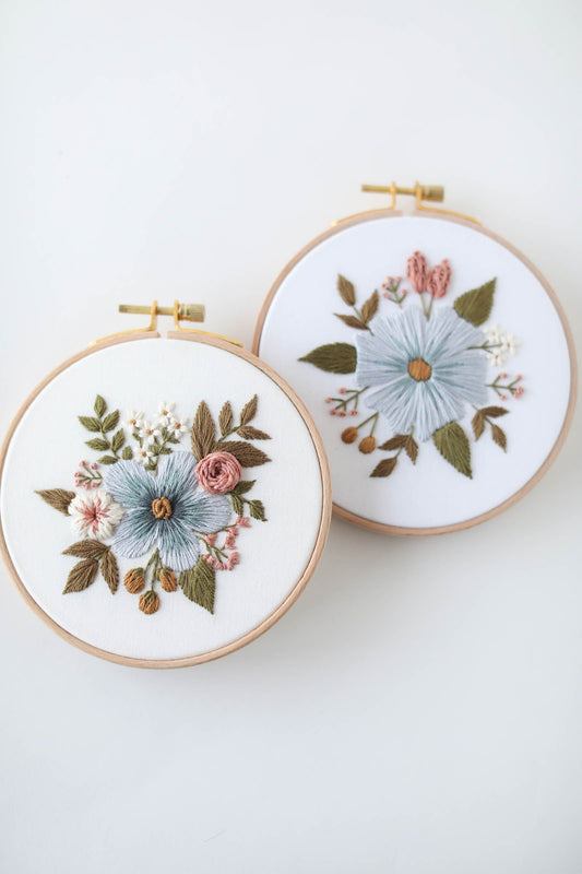 5" Periwinkle Bundle Embroidery Kit - Beginner and Intermediate