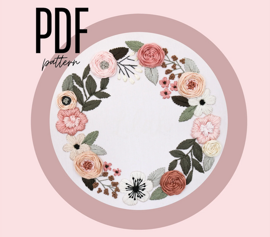 PDF ‘Perfectly Pink’ Embroidery Pattern