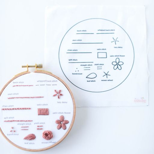 Learn to Embroider - LEVEL I - Stitch Sampler Beginner Embroidery Kit