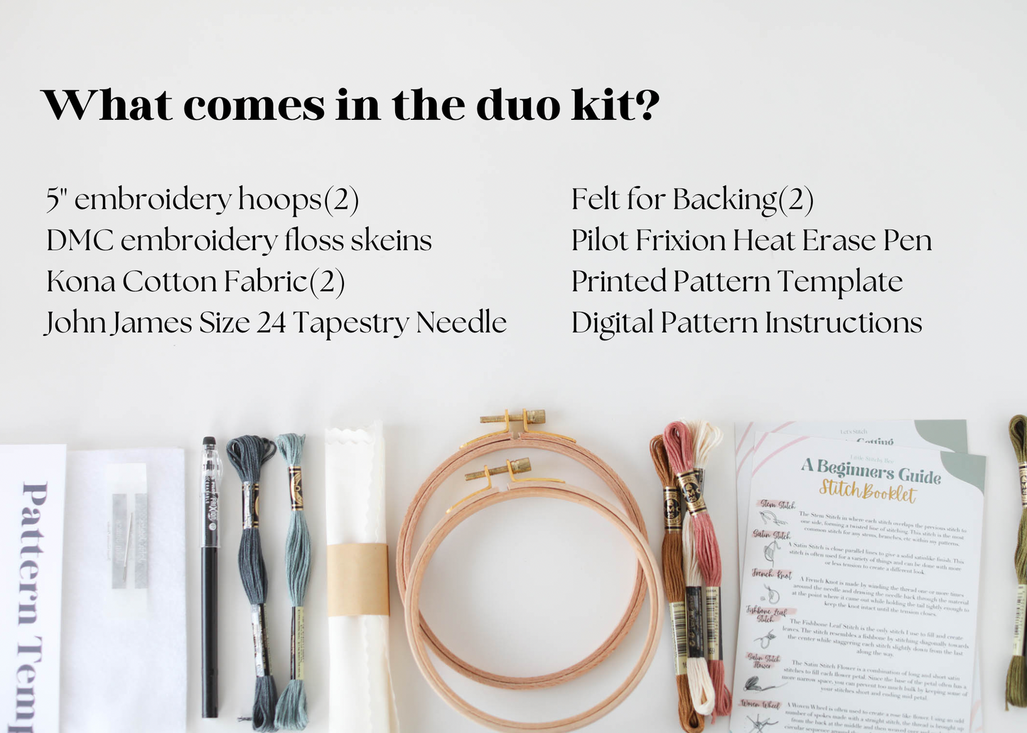 “Periwinkle Duo” Embroidery Kit - Beginner and Intermediate