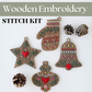 Wood Embroidery Ornament Kit - Set of 4 (2023)