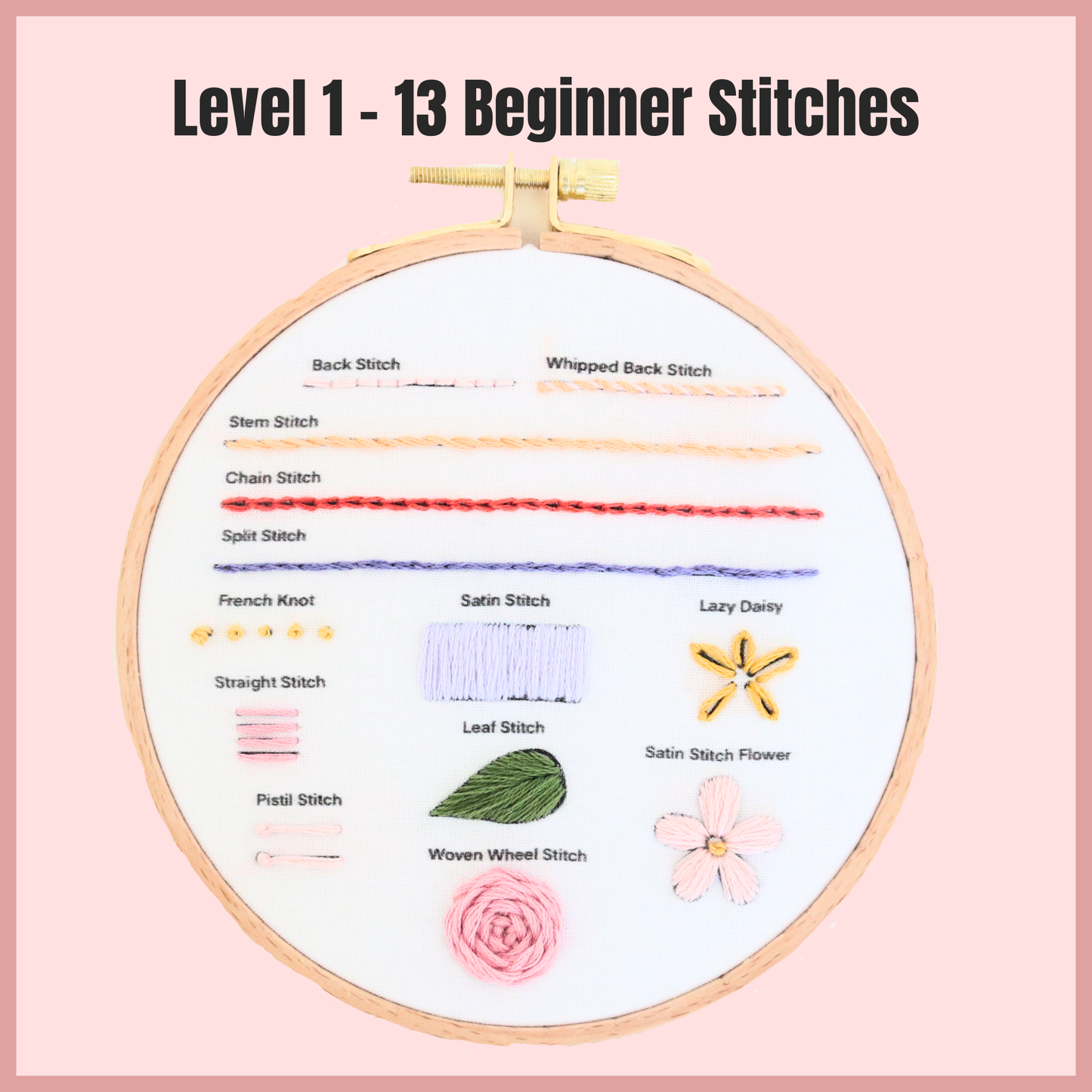 Learn to Embroider Beginners Bundle Kit - Level 1 & 2