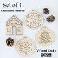 Wood Embroidery Ornament Kit - Set of 4 (2022)