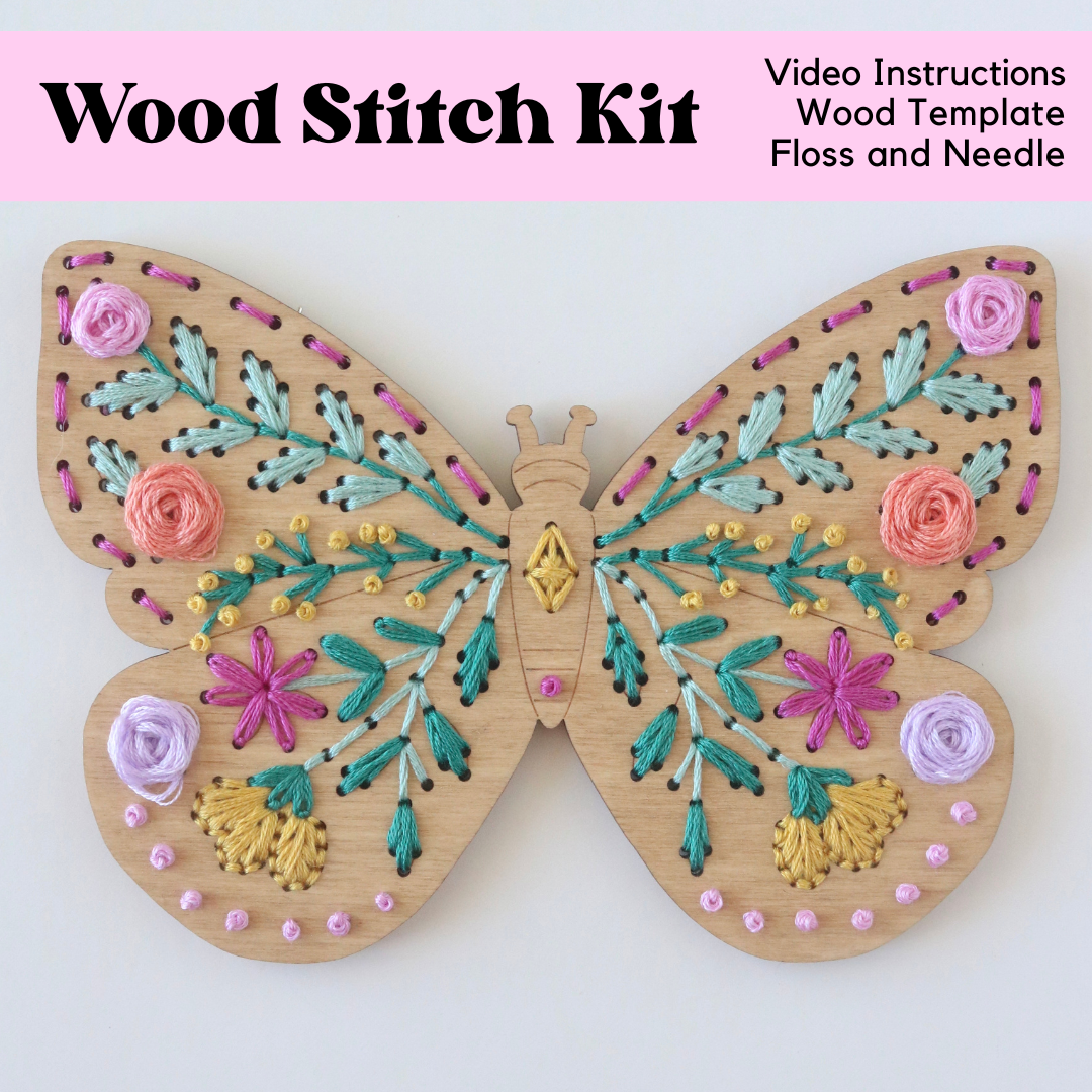 Butterfly Wood Stitch Kit