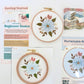 5" Periwinkle Blooms Hand Embroidery Kit - Beginner