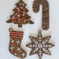 Full Set of 12 Wood Embroidery Ornament Kit