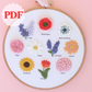 PDF 6" Flower Chart Embroidery Kit - Confident Beginner