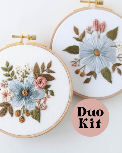 5" Periwinkle Bundle Embroidery Kit - Beginner and Intermediate (USA)